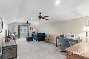 Upstairs, you'll find a large room that is perfect for using as an extra hangout space, an exercise room, a hobby room, a playroom, or whatever your needs are.