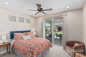 This cozy room has a door tot he back patio with a screened option for enjoying the yard.