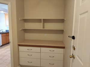 counter and Storage Space in Laundry Room