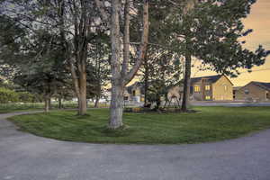 View of front of home featuring a front yard
