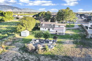 Aerial view of residential area