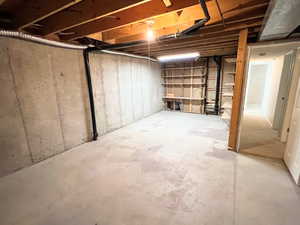 View of unfinished below grade area