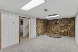 Finished below grade area with carpet