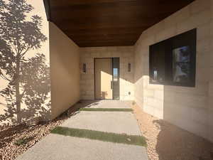 View of exterior entry