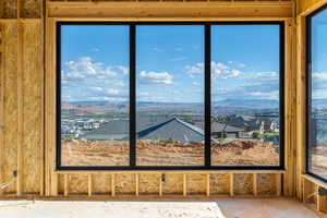 Detailed view of a mountain backdrop