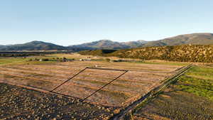 View of mountain background with rural landscape