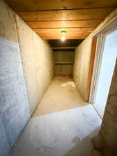 View of unfinished below grade area