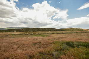 View of mountain background with rural landscape