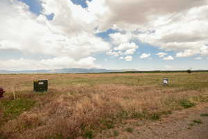 View of mountain background with rural landscape