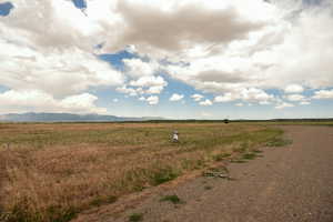 View of mountain background with rural landscape