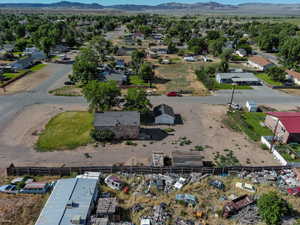 Drone / aerial view of a mountain backdrop