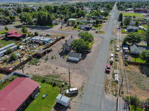 Aerial perspective of suburban area