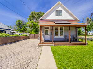 View of front of home with a porch