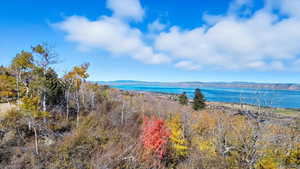 Water view with mountains