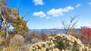 Mountain view with a nearby body of water