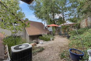 View of yard with a patio