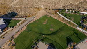 Aerial view of BASEBALL FIELD!!! And SLEDDING HILL!