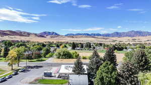 View of mountain backdrop looking to the west wellsville mountain range