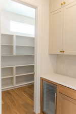 Pantry with beverage cooler