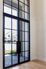 Detailed view of wood finished floors