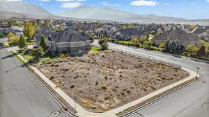 View of mountain backdrop with nearby suburban area