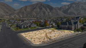 Mountain view with nearby suburban area