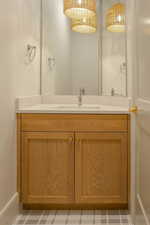 Bathroom featuring vanity