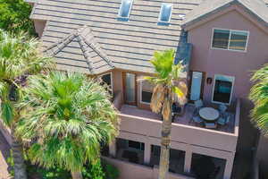 View of wooden terrace