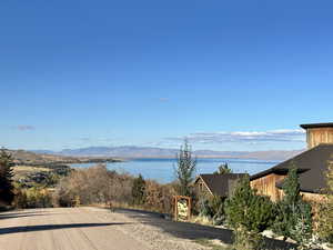 Water view with a mountainous background