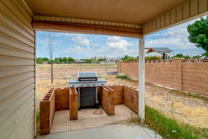 View of patio / terrace featuring a grill