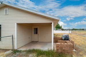 Exterior space featuring a patio area