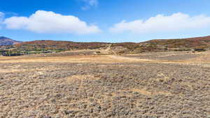 View of mountain background with rural landscape