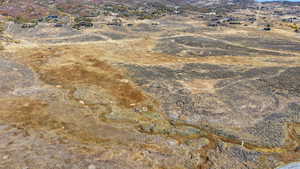 Aerial view of property and surrounding area with rural landscape
