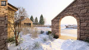 Conceptual rendering generated by AI for illustrative purposes only. This image represents a potential home design; the home is not yet constructed. Final siting, engineering, materials, dimensions, and features are subject to change and approval.