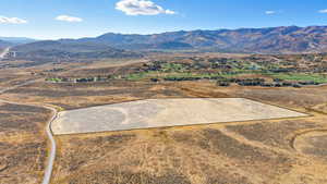 Mountain view with rural landscape