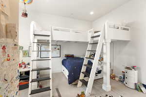 Bedroom with built-in bunk beds