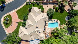 Bird's eye view of a pool