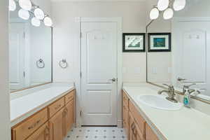 Bathroom featuring vanity