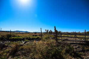 Mountain view with rural landscape