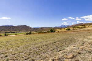 View of mountain background with rural landscape