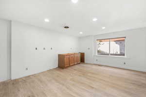 Second floor kitchen with hookups for all appliances