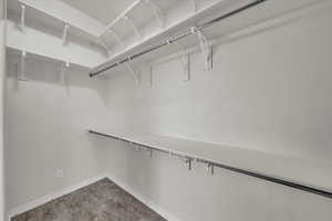 View of walk in closet