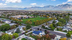 Large green space located across the street.
