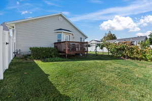 Large backyard with lots of potential.