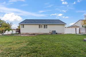 Large backyard with lots of potential.