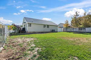 Large backyard with lots of potential.