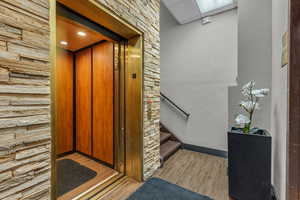 Entrance to property with elevator