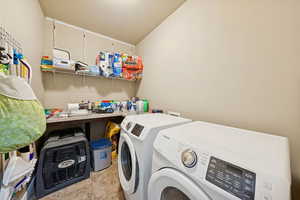 Laundry room featuring independent washer and dryer