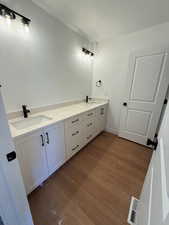 Separate sinks in upstairs bath