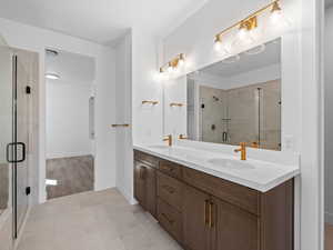 Primary bath with double vanity,